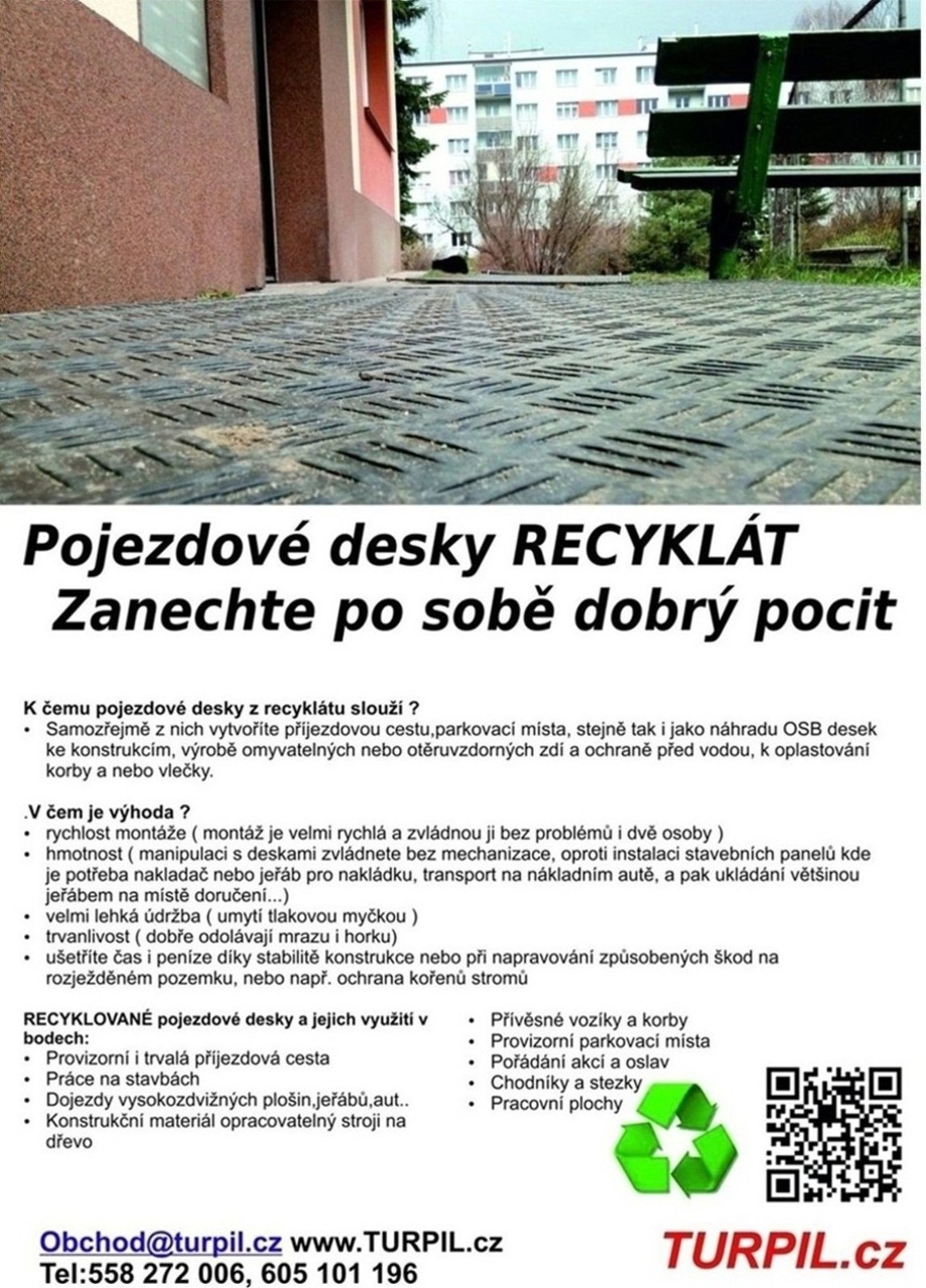 Pojezdové desky-leták-Recyklát